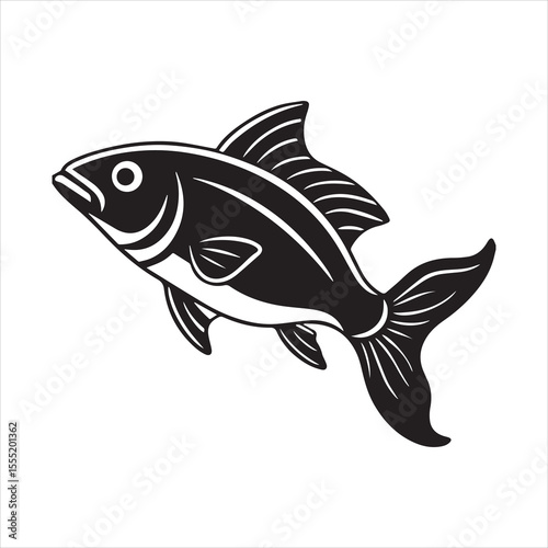 basa fish vector art illustration