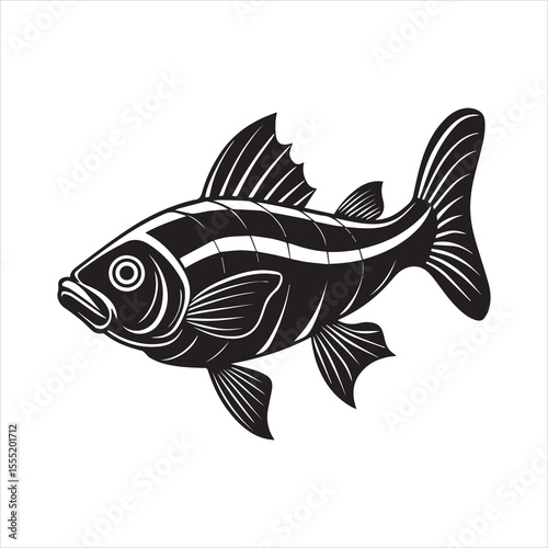basa fish vector art illustration