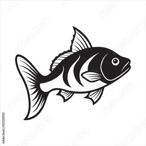 basa fish vector art illustration