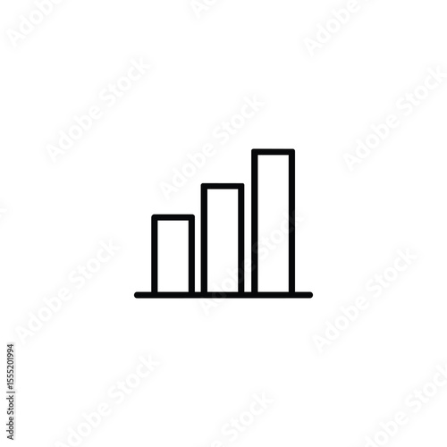 Increasing bar chart outline icon