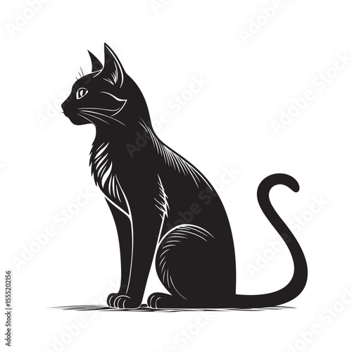 cat silhouette vector