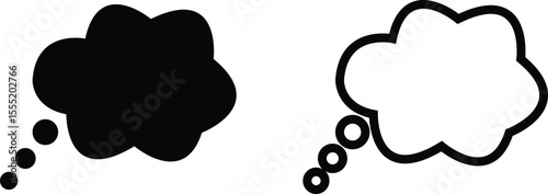 Blank empty speech bubbles chat icon set. Retro colorful special offer design elements, chat emblem, black callout sign collection Isolated on transparent background. Vector illustration for web app.