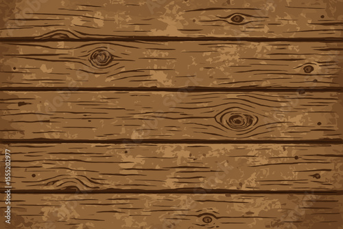 Rustic wooden planks background with grunge texture, seamless vector pattern. Vintage wood board surface, cartoon illustration for design, banner, poster, website, print, rustic decor projects