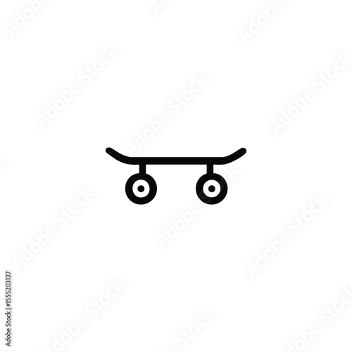 Skateboard side profile outline icon