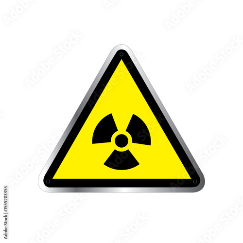 Danger vector sign, Caution X-Ray Radiation Symbol Sign, Vector Illustration, Isolated On White Background Label