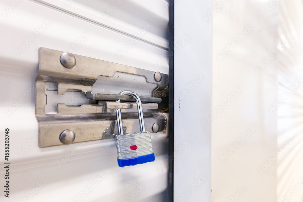 Naklejka premium Key lock on self storage door