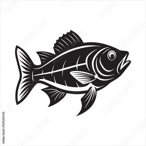 basa fish vector art illustration