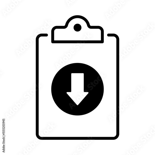 Download file and clipboard icon