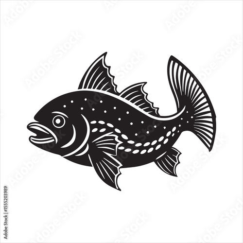 basa fish vector art illustration