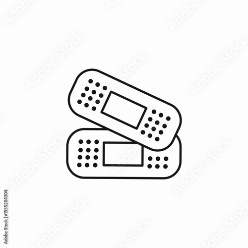 adhesive bandages crossed icon sign vector