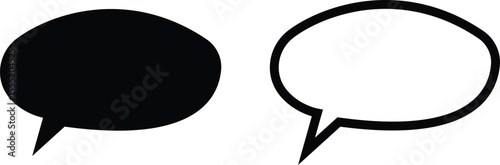 Blank empty speech bubbles chat icon set. Retro colorful special offer design elements, chat emblem, black callout sign collection Isolated on transparent background. Vector illustration for web app.
