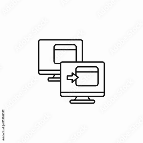 data transfer computers icon sign vector