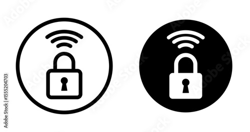 Remote lock and unlock icon. Remote control