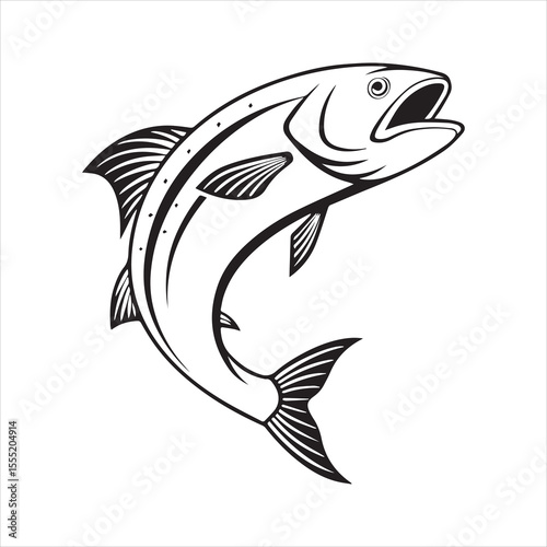 basa fish vector art illustration