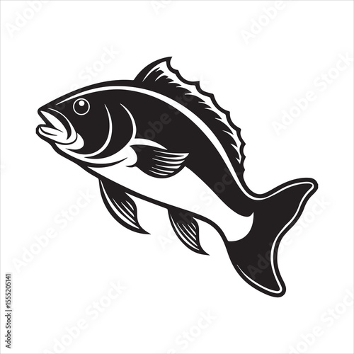 basa fish vector art illustration