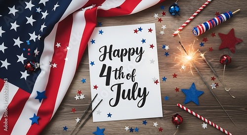 Happy 4th of July Patriotic Decorations and Festive Celebration