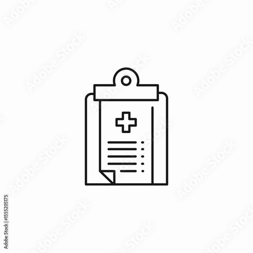 medical clipboard report icon sign vector