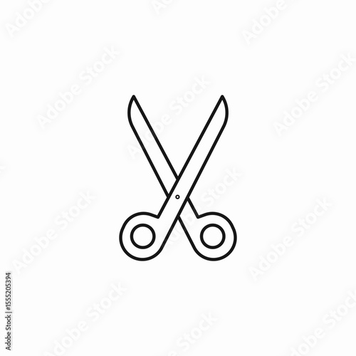 open scissors cut icon sign vector