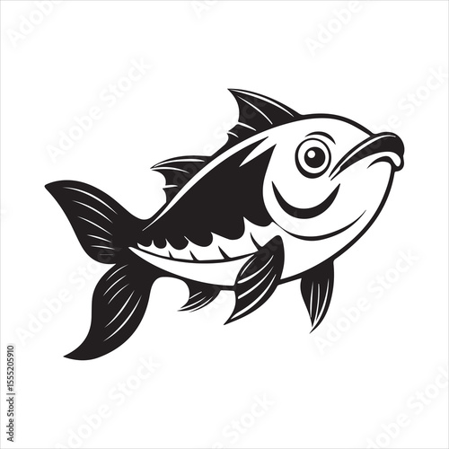 basa fish vector art illustration
