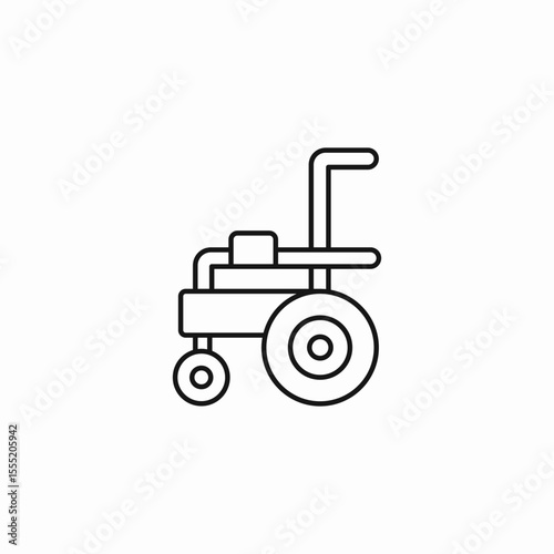 wheelchair mobility aid icon sign vector