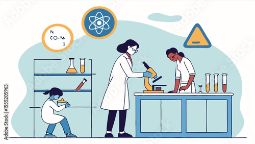 Scientists and Student Conducting Experiments in a Laboratory Setting.