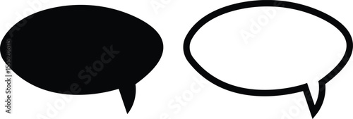 Blank empty speech bubbles chat icon set. Retro colorful special offer design elements, chat emblem, black callout sign collection Isolated on transparent background. Vector illustration for web app.