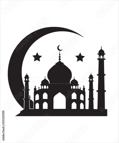 taj mahal vector illustration