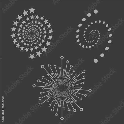 Abstract Vector Shapes Star Shapes Nebula Swirl Shapes 