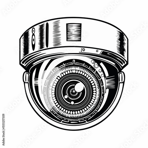 Cctv Camera Image Vector. Security Camera Images vector isolated on white background.