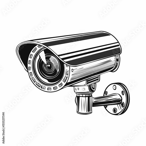 Cctv Camera Image Vector. Security Camera Images vector isolated on white background.