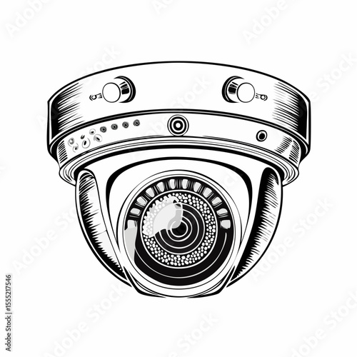 Cctv Camera Image Vector. Security Camera Images vector isolated on white background.