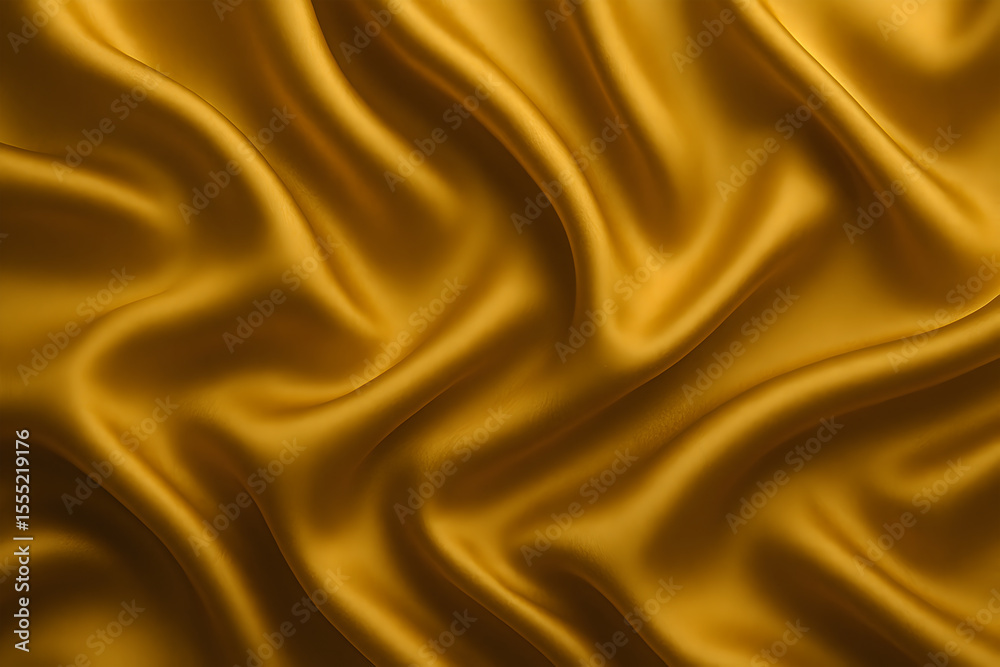 Obraz premium Golden Satin Fabric Background – Luxurious Gold Textile Texture for Elegant Design