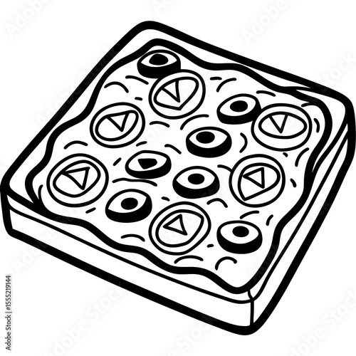 vector illustration of pizza