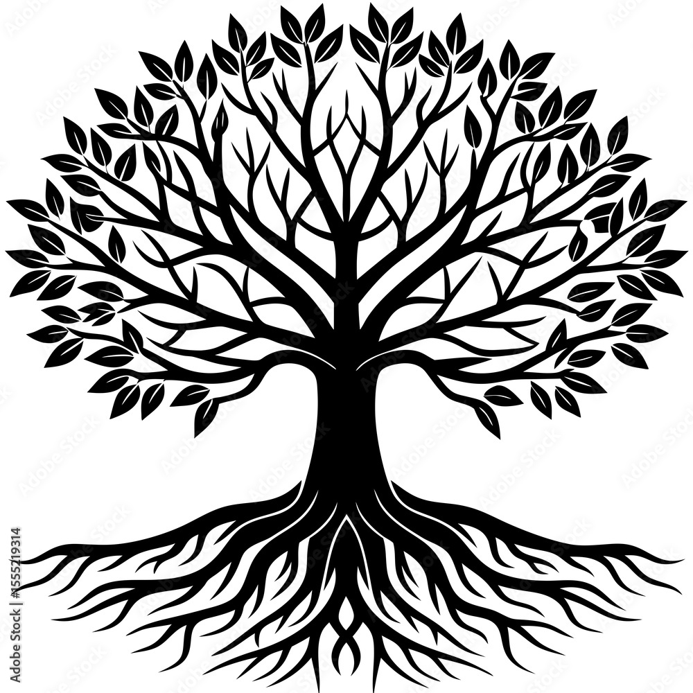 Obraz premium vector tree silhouette