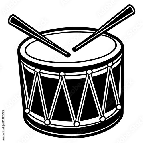 drum and drumsticks