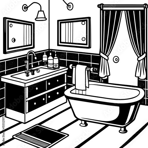 modern bathroom interior