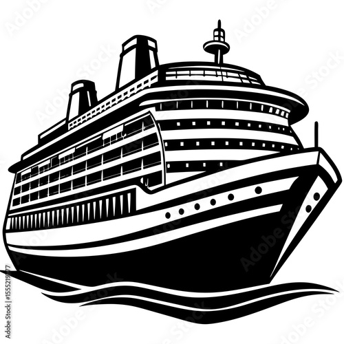 cruise ship vector illustration