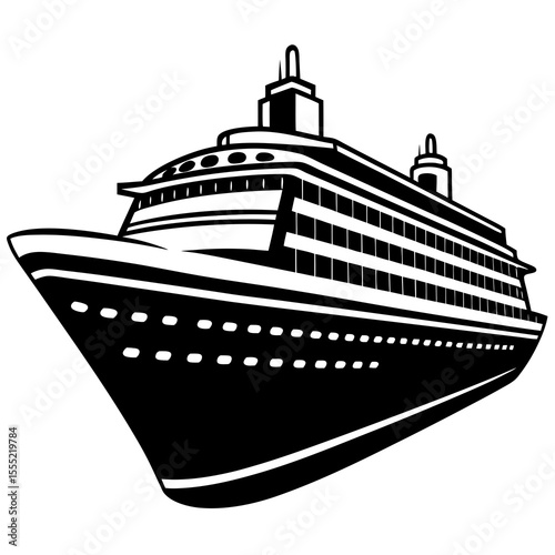cruise ship vector
