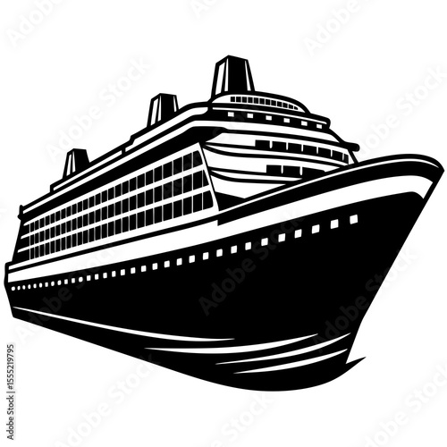 cruise ship vector illustration
