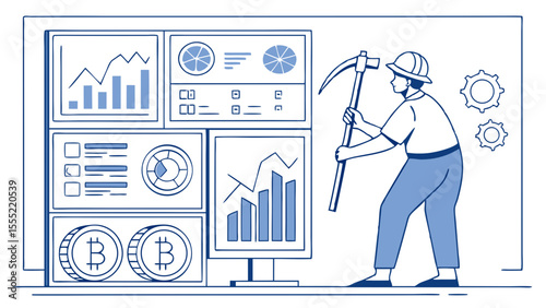 Crypto Miner Working with Data Analytics and Bitcoin Mining.