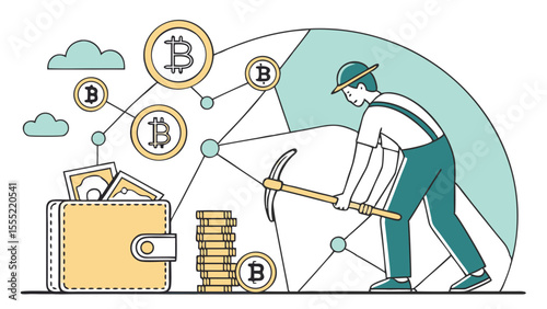Bitcoin Mining and Cryptocurrency Transactions.