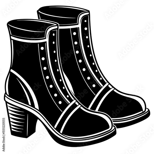 pair of black boots