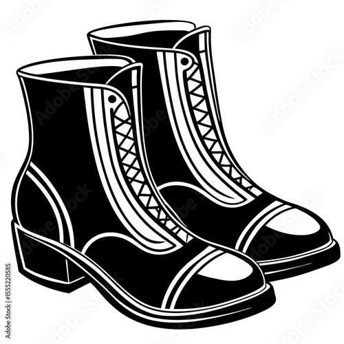 pair of black rubber boots