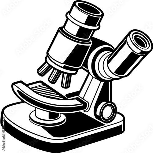 vector illustration of a microscope