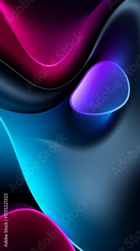 Vibrant abstract waves blend shades of purple, blue, and black, creating a modern and dynamic background.