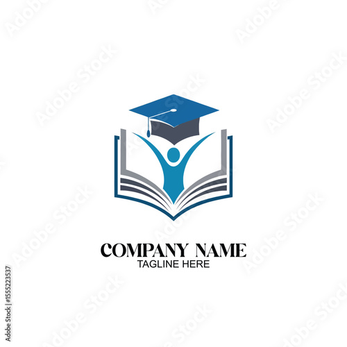 Knowledge and Education: Conceptual illustration of academic excellence, education, and intellectual growth. The visual incorporates a graduation cap, an open book and a human silhouette.