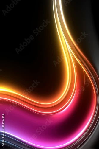 Abstract colorful light waves on a dark background, perfect for artistic and creative design projects.