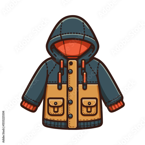 
parka clothing illustration design