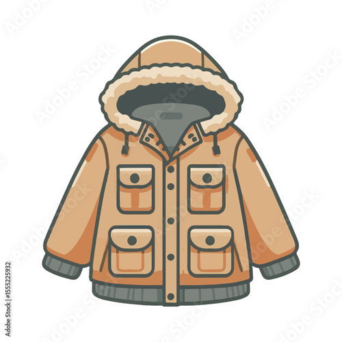 
parka clothing illustration design