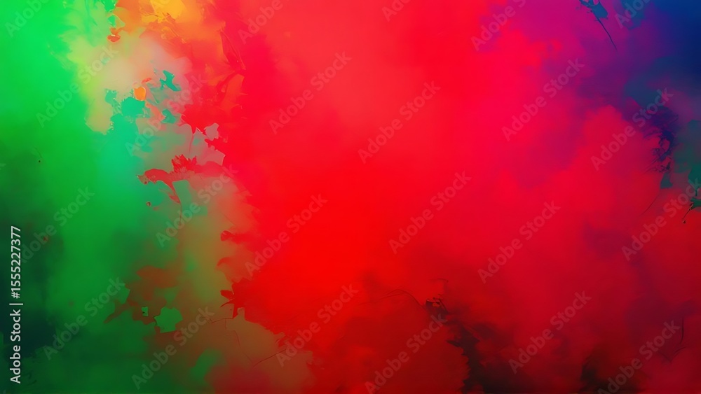 Obraz premium Vibrant crimson green abstract flow yellow